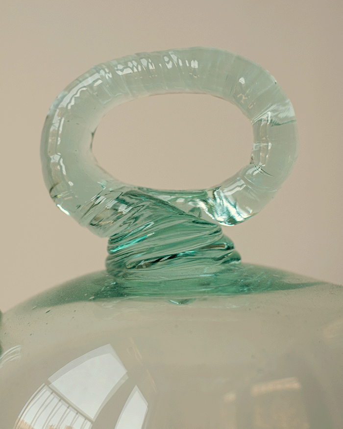 Traditional Catalan Blown Glass Botijo