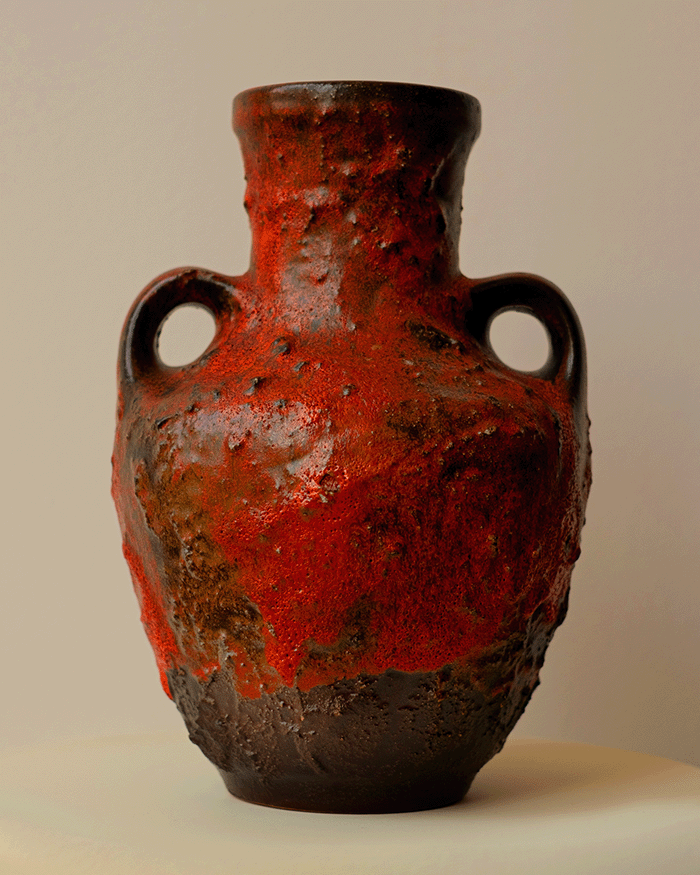 West German Fat Lava Vase