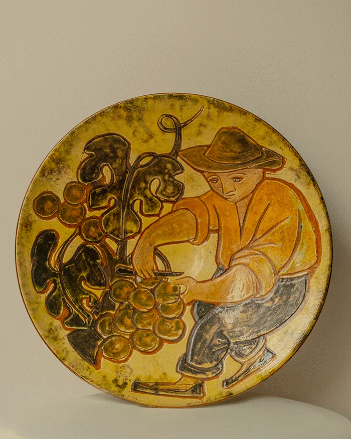 Large Catalan Ceramic Plate