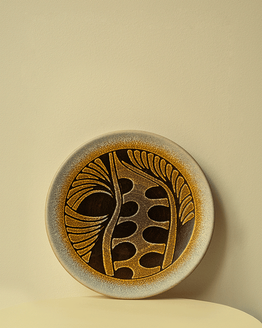 Set of 2 decorative Brutalist plates