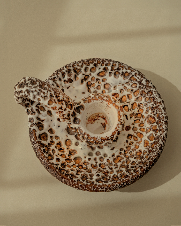 Vallauris Ceramic Candlestick