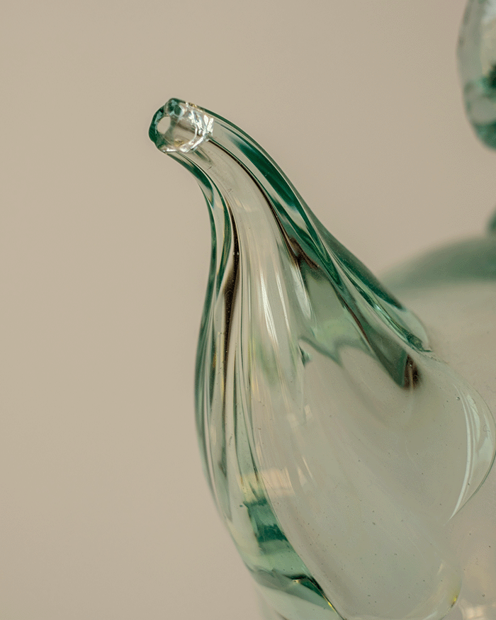 Traditional Catalan Blown Glass Botijo