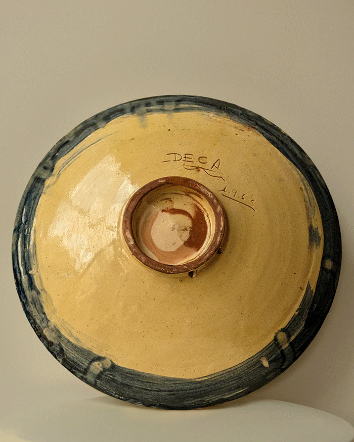 Catalan Ceramic Plate with Grape Harvest Scene