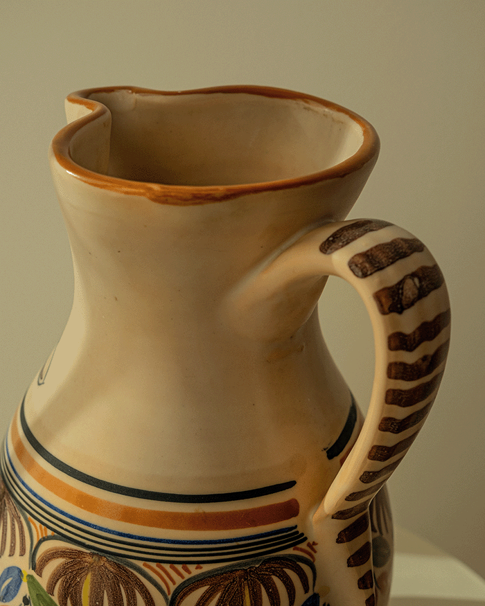 Sanguino Floral Earthenware Pitcher
