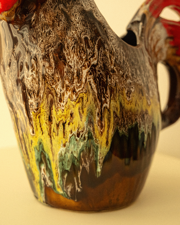 Vallauris Ceramic Rooster Pitcher
