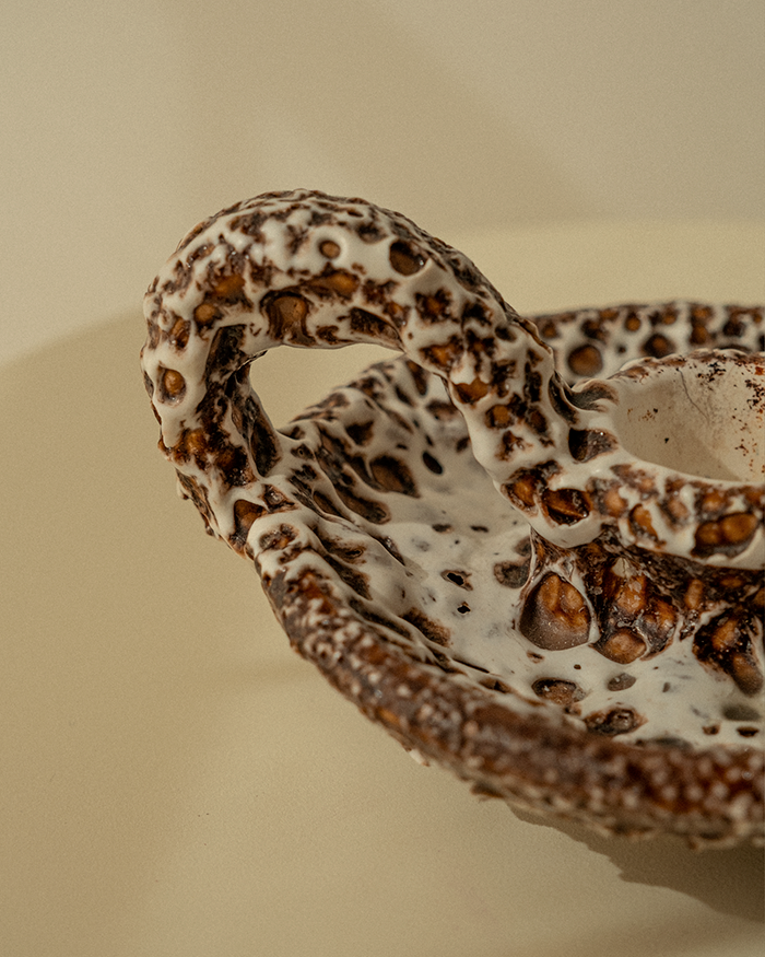 Vallauris Ceramic Candlestick