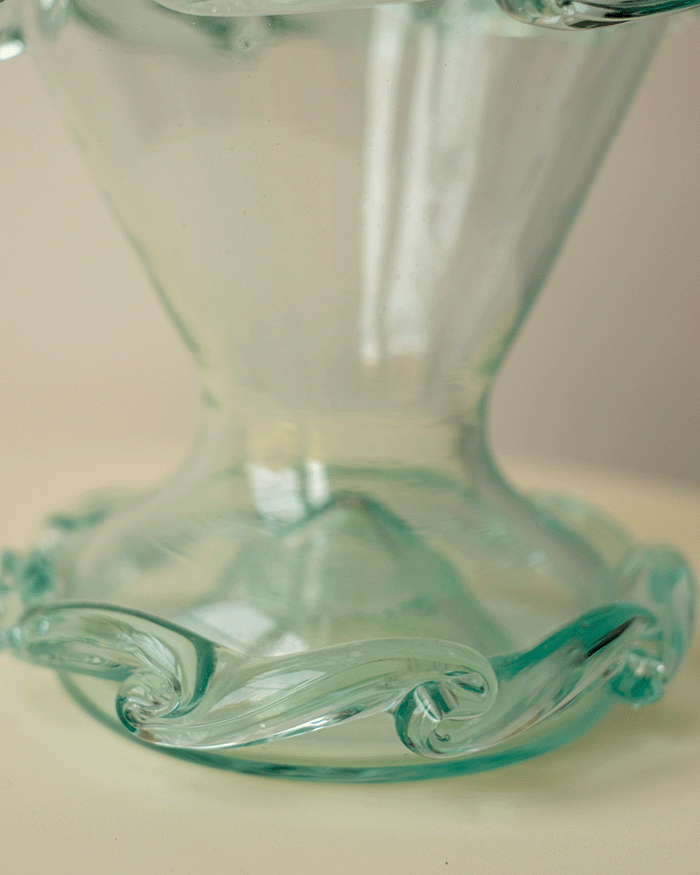 Traditional Catalan Blown Glass Botijo