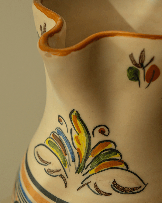 Sanguino Floral Earthenware Pitcher