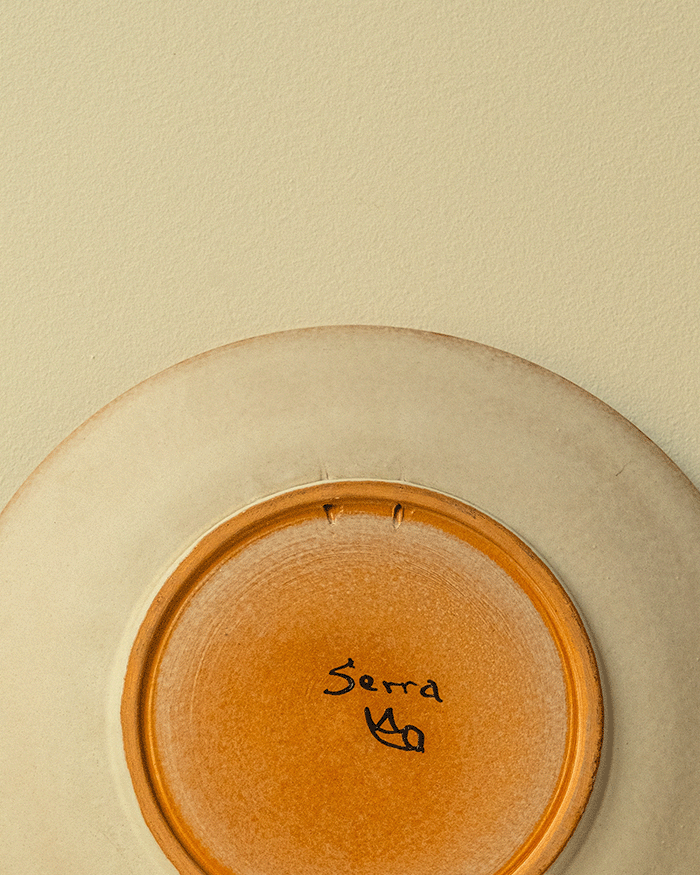 Set of 2 decorative Brutalist plates