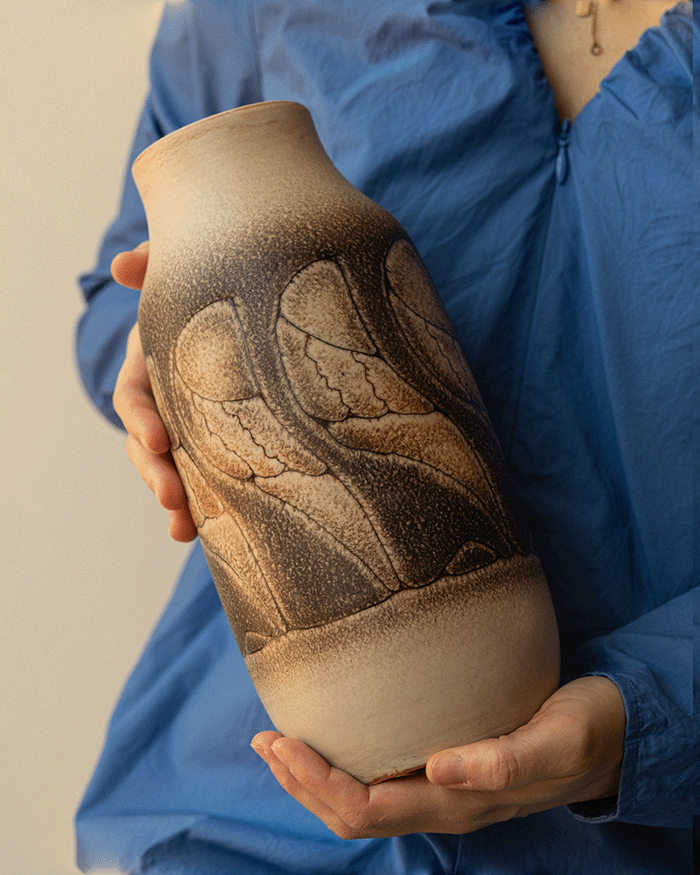 Mid-century Ceramic Vase by Serra