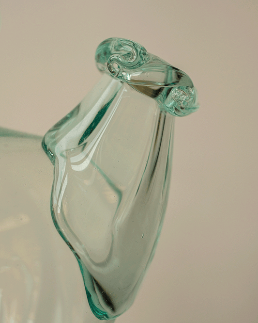 Traditional Catalan Blown Glass Botijo