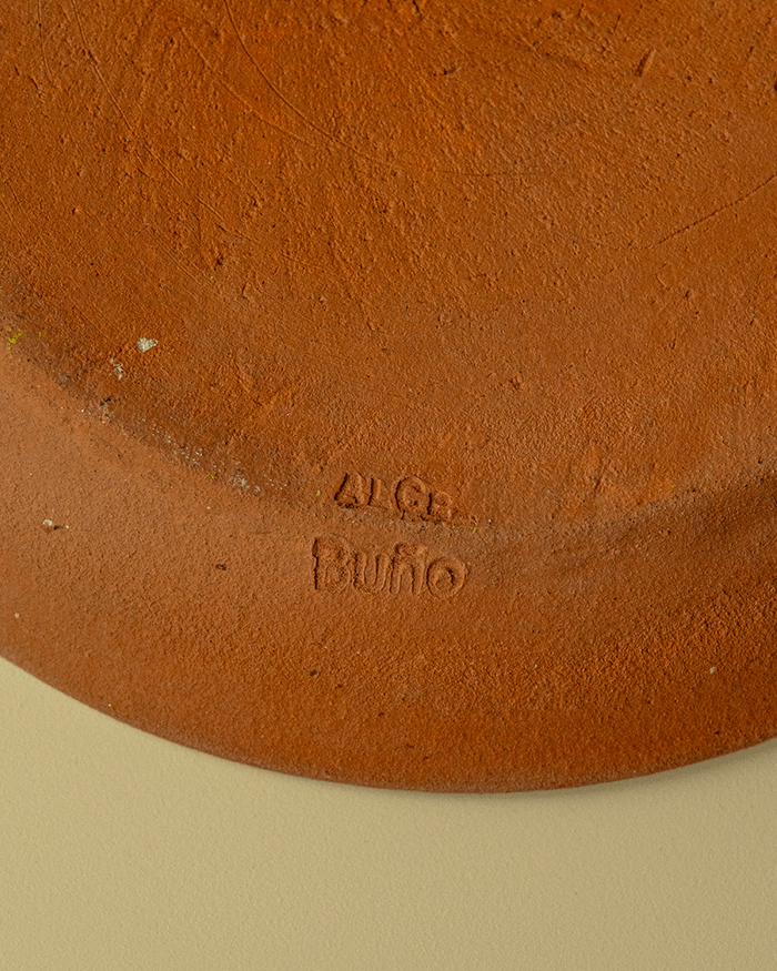 Set of 6 antique terracotta plates