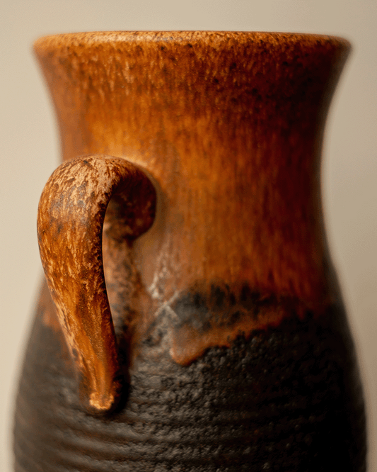 Mid-Century Fat Lava Vase