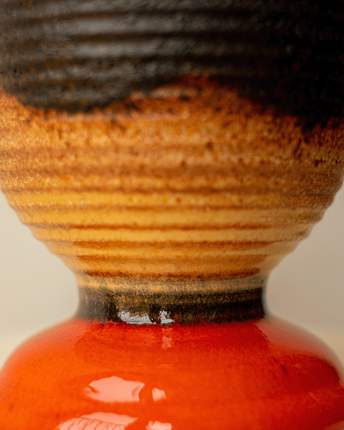 Mid-Century Fat Lava Vase