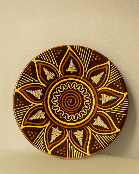 Set of 2 antique Spanish ceramic plates