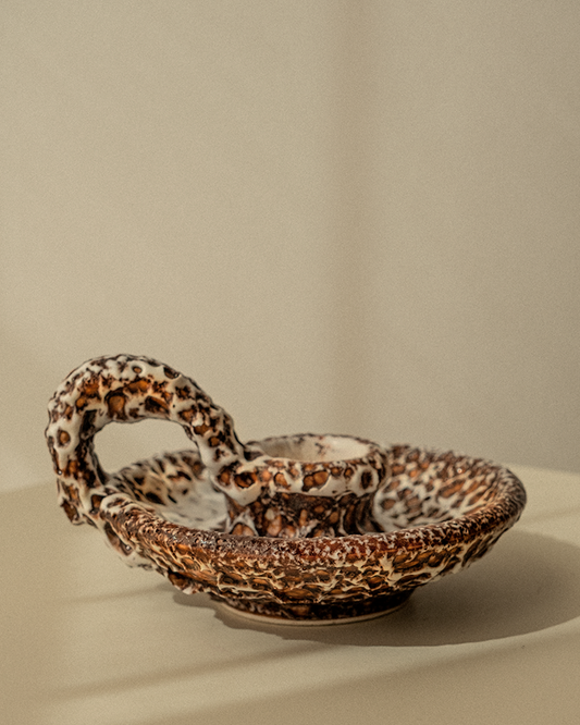 Vallauris Ceramic Candlestick