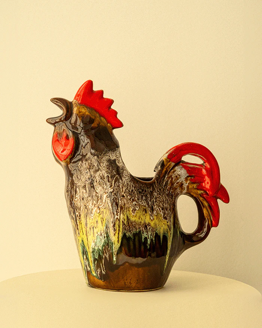 Vallauris Ceramic Rooster Pitcher
