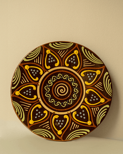 Set of 2 antique Spanish ceramic plates