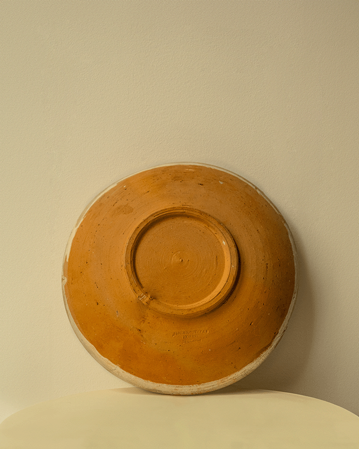 Vintage Romanian Glazed Ceramic Plate