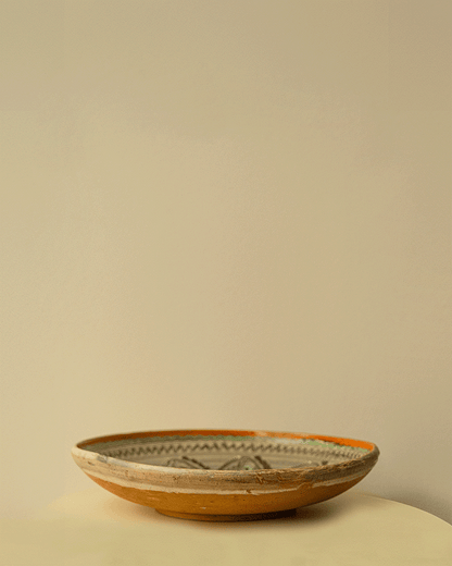 Vintage Romanian Glazed Ceramic Plate