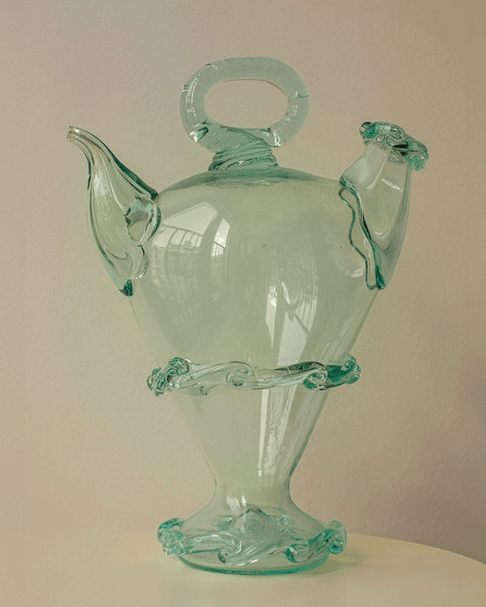 Traditional Catalan Blown Glass Botijo