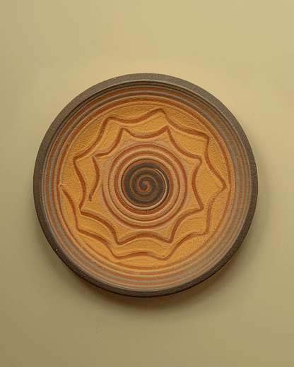 Set of 6 antique terracotta plates