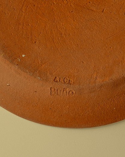 Set of 6 antique terracotta plates