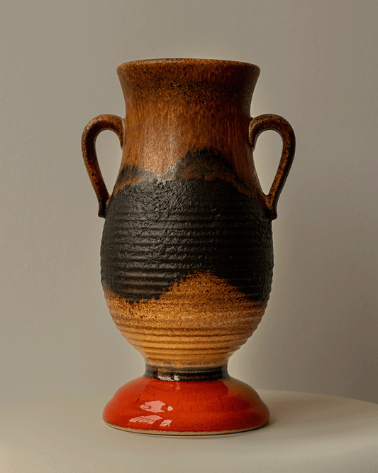 Mid-Century Fat Lava Vase